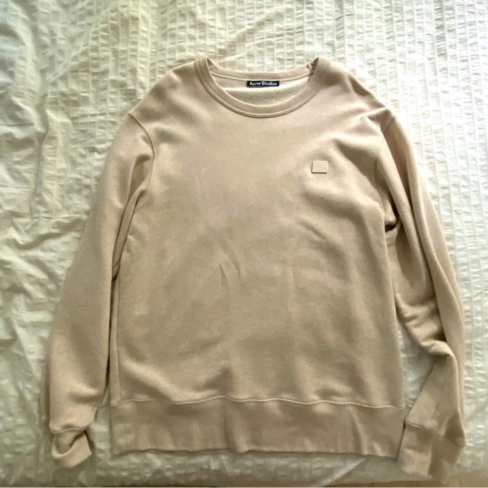 ACNE STUDIOS Beige Cotton Sweatshirt - Size L (oversized)